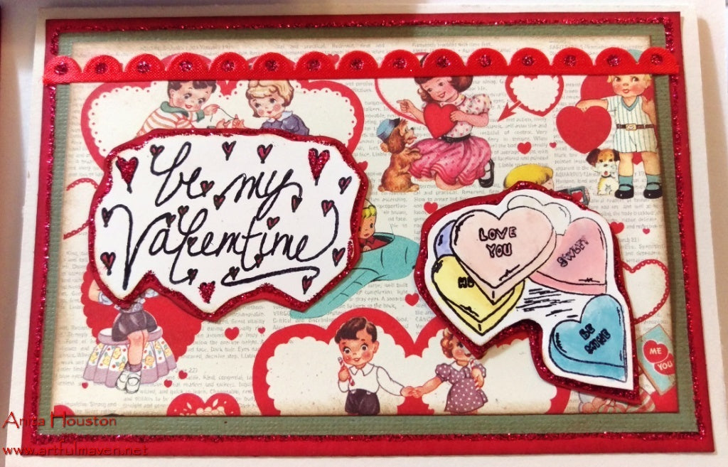 Adorable creations made with love using Artful Maven February Stamps.